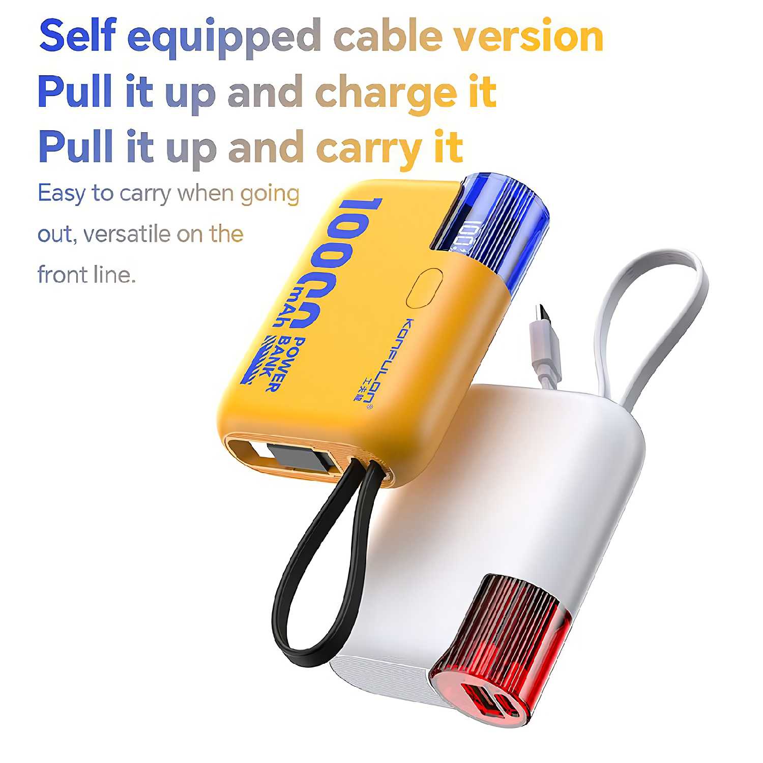 Power Bank Konfulon 20 000 mAh (4 кабеля) фотография 20