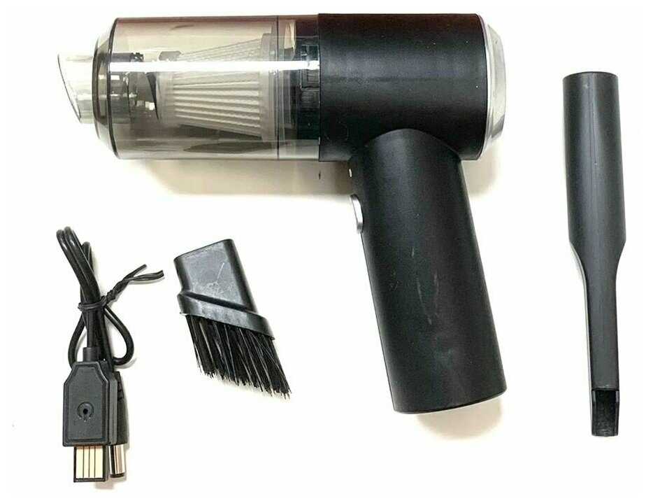 Портативный минипылесос для автомобиля и дома, USB питание, 2 насадки фотография 2