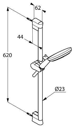 Душевой гарнитур KLUDI Freshline 6793005-00, хром фотография 1
