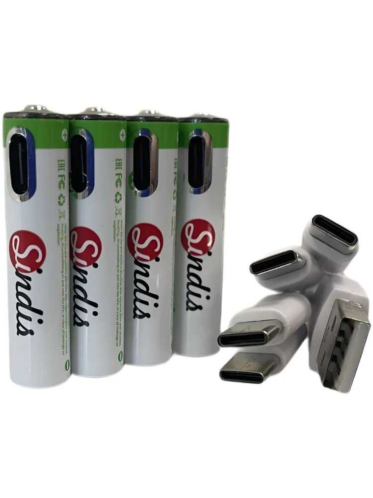 Аккумуляторы нет бренда AAA 1100mAh с кабелем Type-C фотография 1