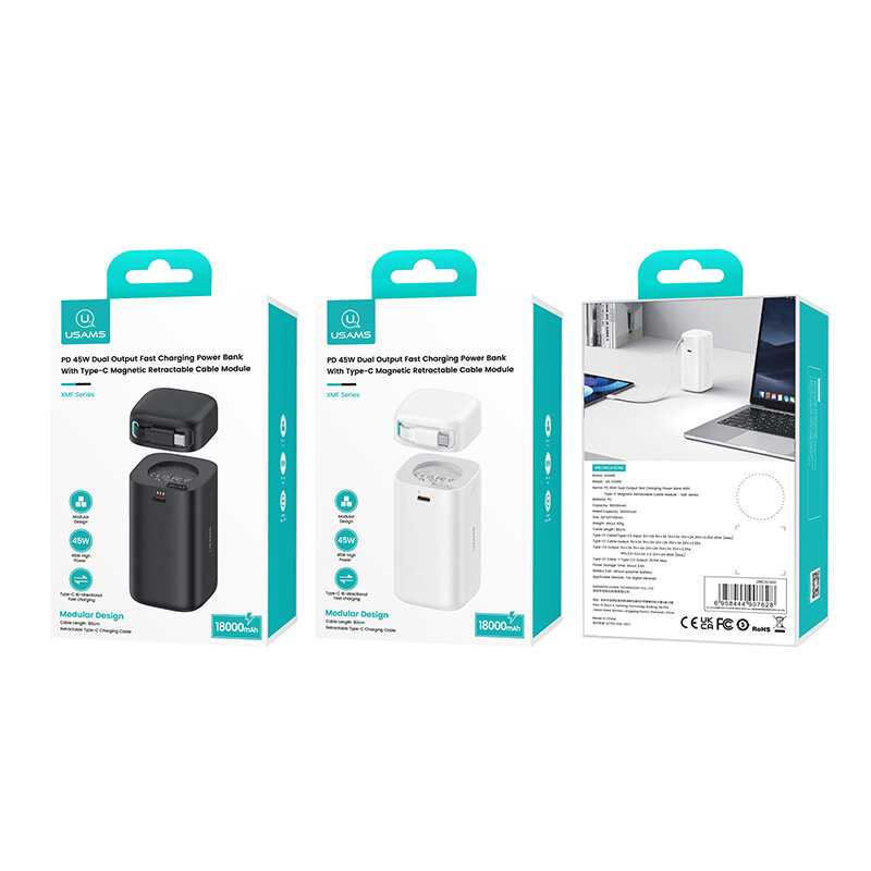 Внешний аккумулятор Usams US-CD217 (PD45W 18000mAh) фотография 5