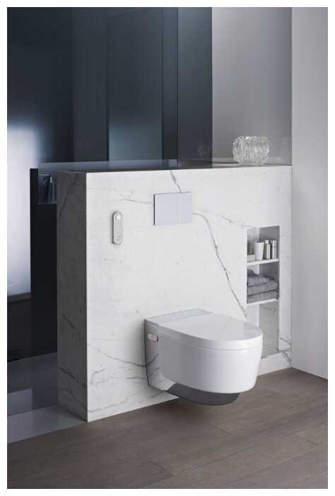 Унитаз-биде подвесной GEBERIT AquaClean Mera Comfort 146.214.21.1 с горизонтальным выпуском фотография 6