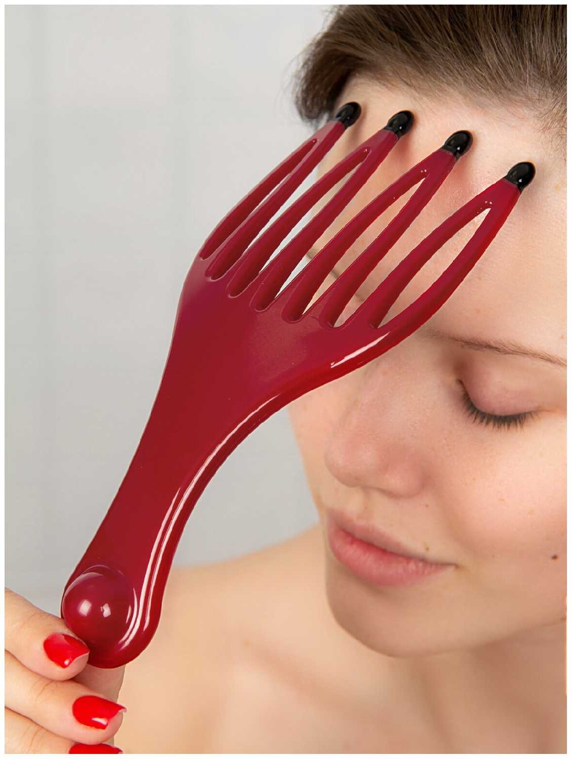 Массажер для кожи головы с активными минералами 19х8х2 см Vess