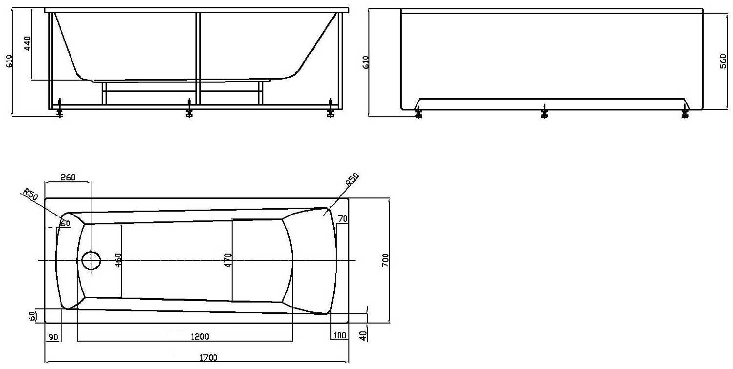 Акриловая ванна Aquatek Либра NEW 170х70 (LIB170N-0000004) фотография 2