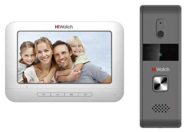 Комплект видеодомофона HiWatch DS-D100K цвет панели: серый фотография 5