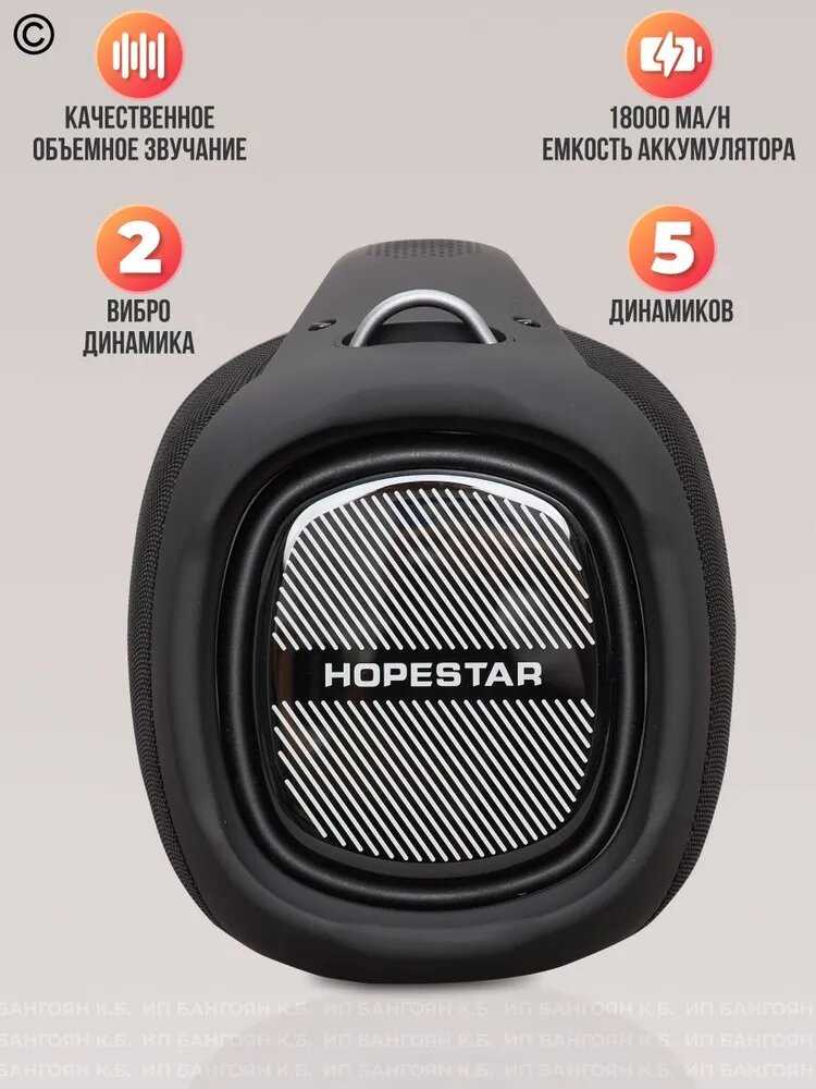 Портативная Bluetooth колонка HOPESTAR A60-100W фотография 9