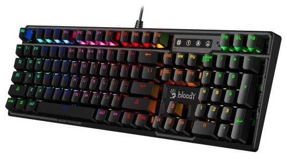 A4Tech Клавиатура A4Tech Bloody B750N DESTINY механическая серый USB Multimedia for gamer LED фотография 3