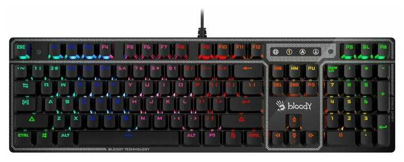 A4Tech Клавиатура A4Tech Bloody B750N DESTINY механическая серый USB Multimedia for gamer LED фотография 4