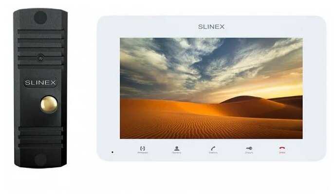 Комплект домофонии HD (SM-07MHD White+ ML-16HD антик черный) Slinex фотография 1