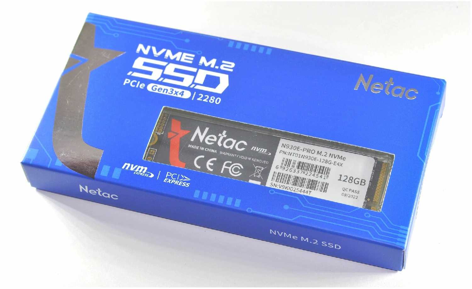 SSD NETAC NT01N930E [M.2 2280 NVMe 128GB] [NT01N930E-128G-E4X] фотография 9