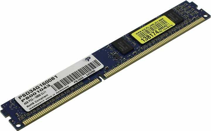 Оперативная память Patriot Memory SL 4 ГБ DDR3L DIMM CL11 (PSD34G1600L81) фотография 5