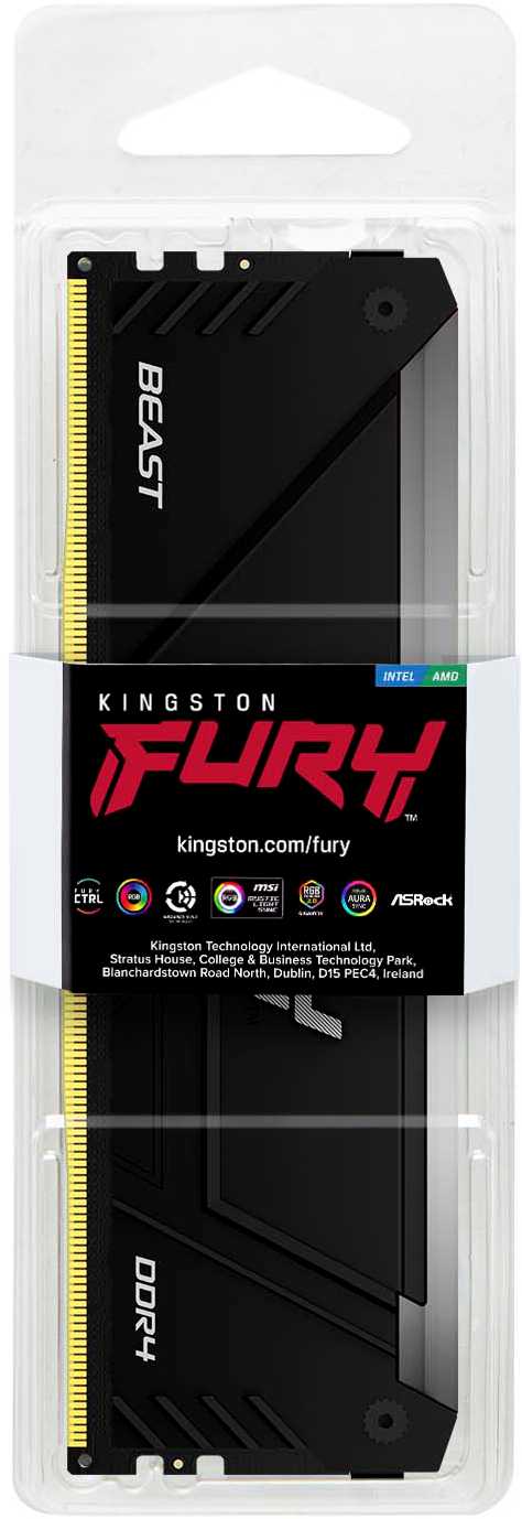Оперативная память Kingston FURY Beast RGB DDR4 (KF432C16BB12A/16) фотография 1
