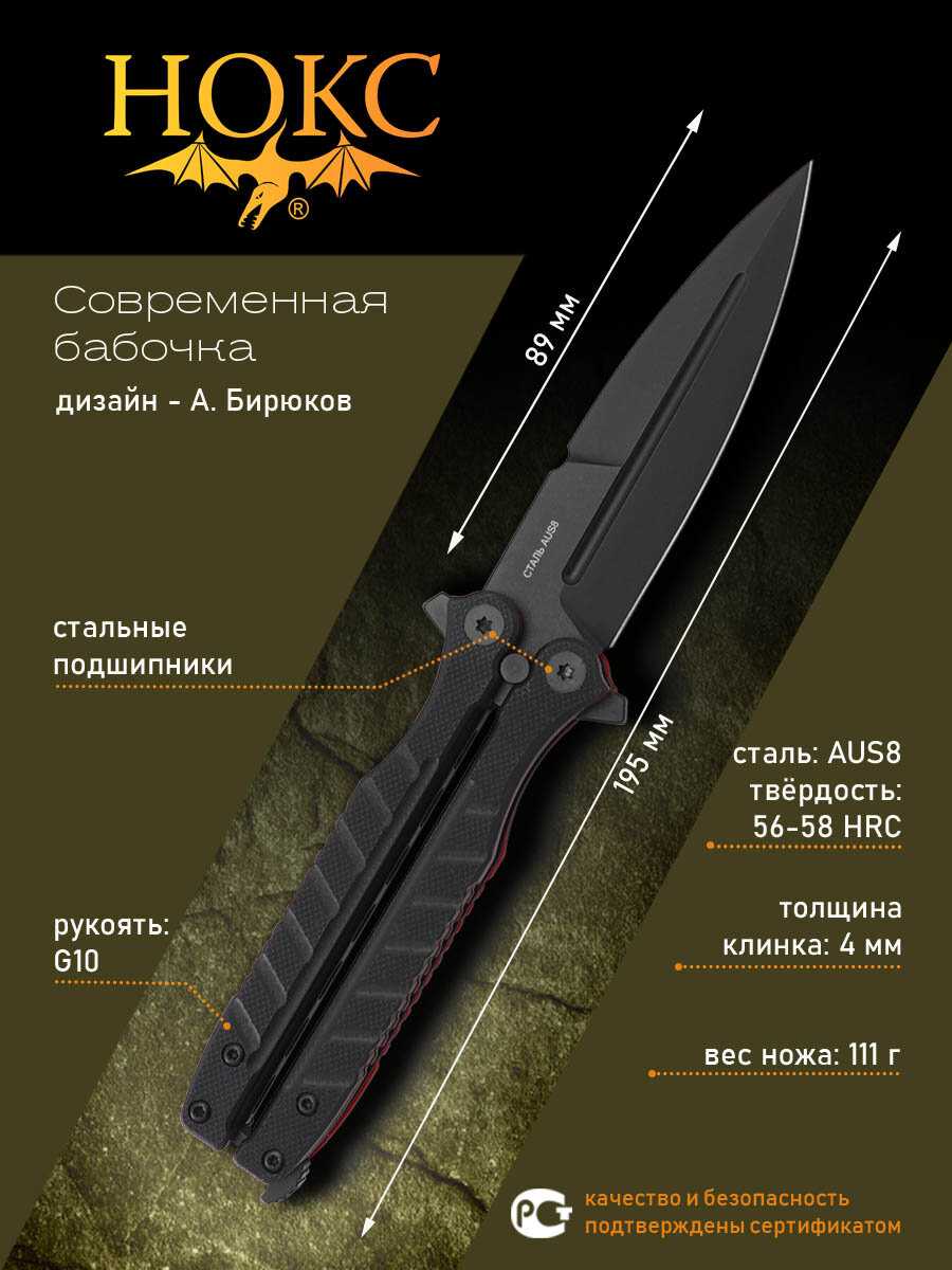 Нож складной Нокс 205-787401 (Ромул) фотография 1