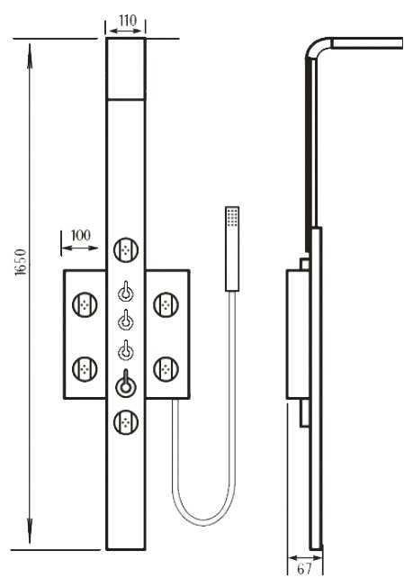 Душевая панель AM.PM Tender 2 W45P-2-163S, хром фотография 1