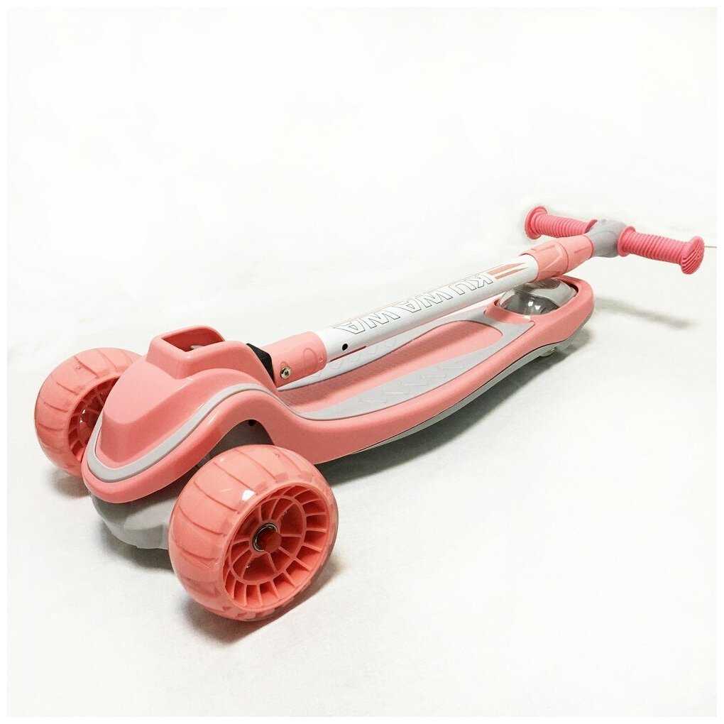Складной трёхколёсный самокат Scooter Ku Wa Wa Maxi Lights (606) фотография 13