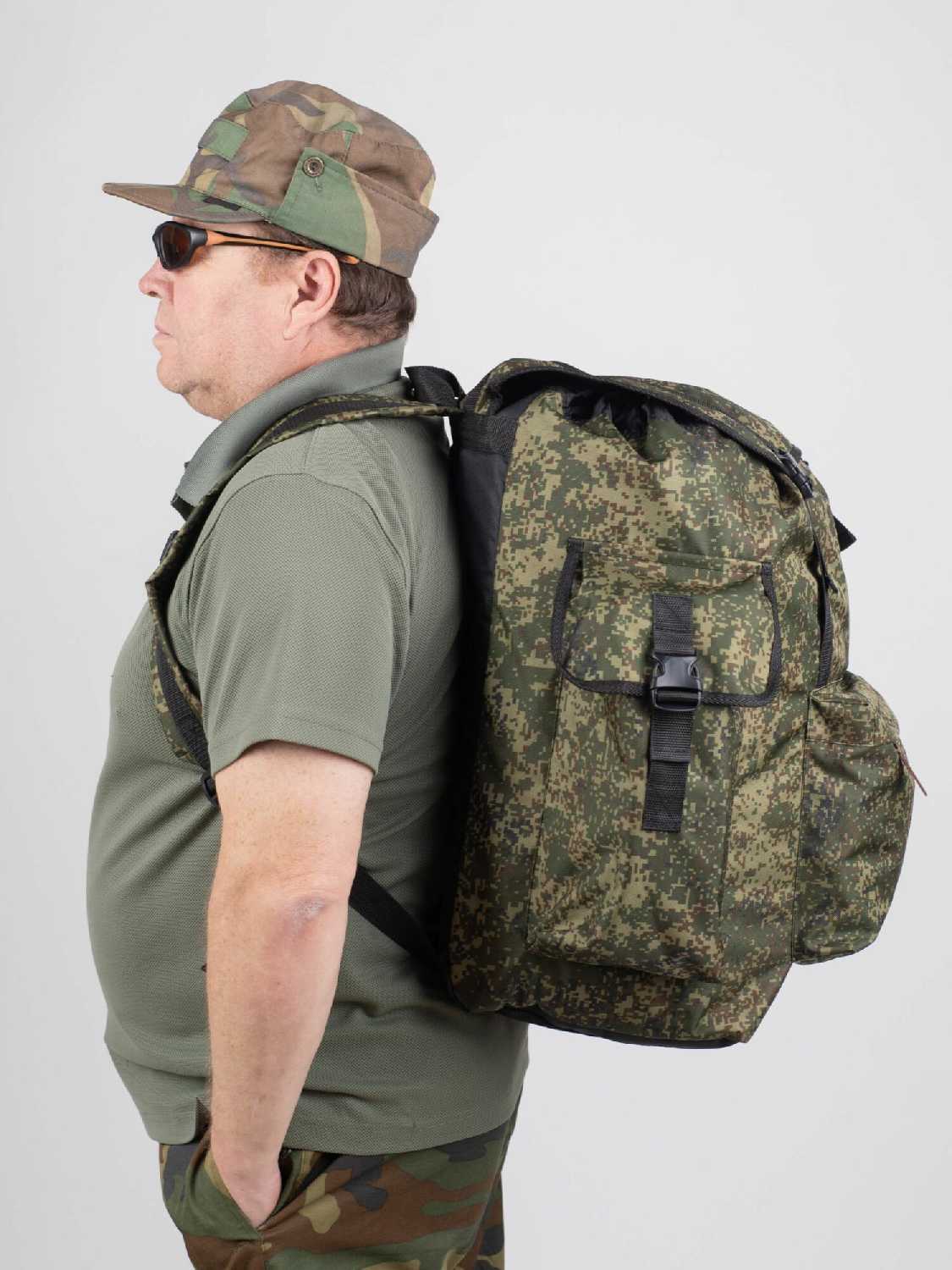 Рюкзак походный для охоты и рыбалки 50 литров баул туристический вещмешок рюкзак дорожный фотография 6