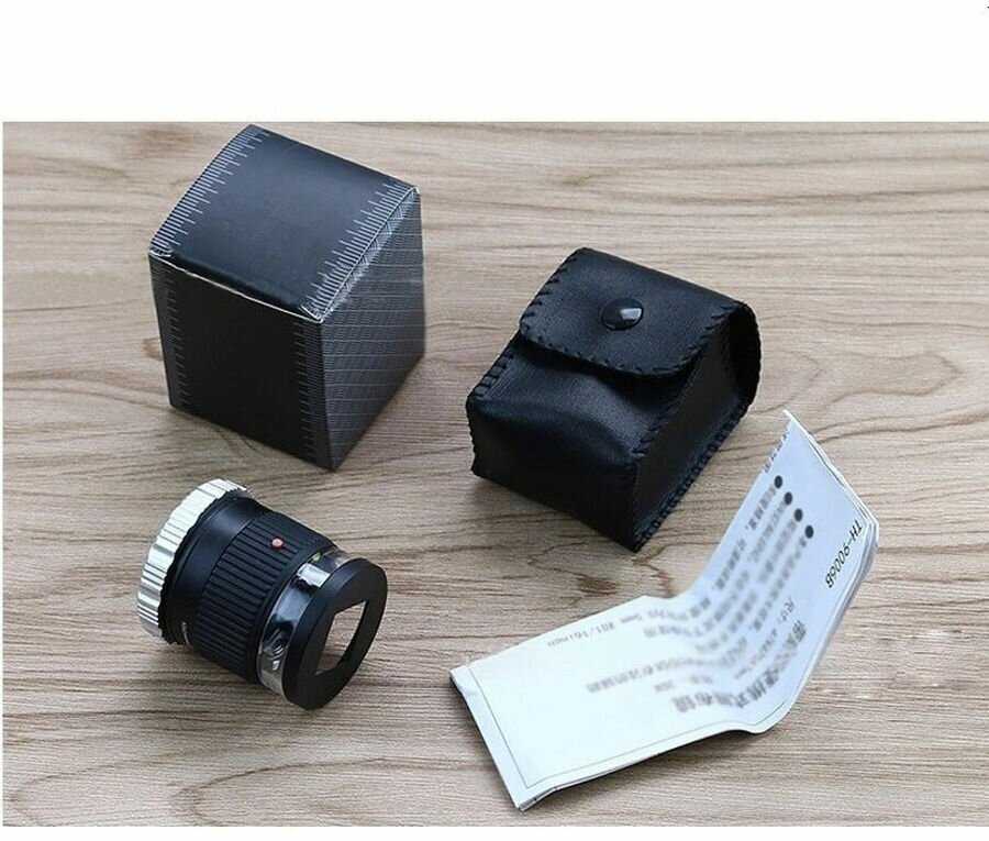 Лупа просмотровая металлическая 30x/27mm с подсветкой + UV (TH-9006B) фотография 5