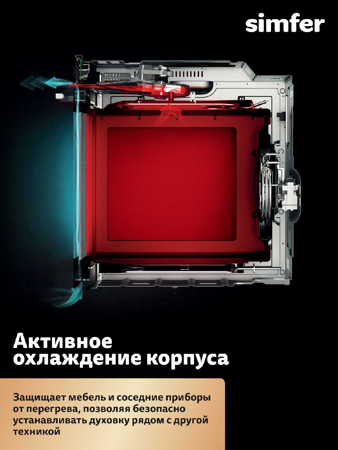 Духовой шкаф электрический встраиваемый Simfer 45см, 49л, 9 режимов, гриль, конвекция, таймер, 2 стекла, 5 ЛЕТ ГАРАНТИЯ фотография 2