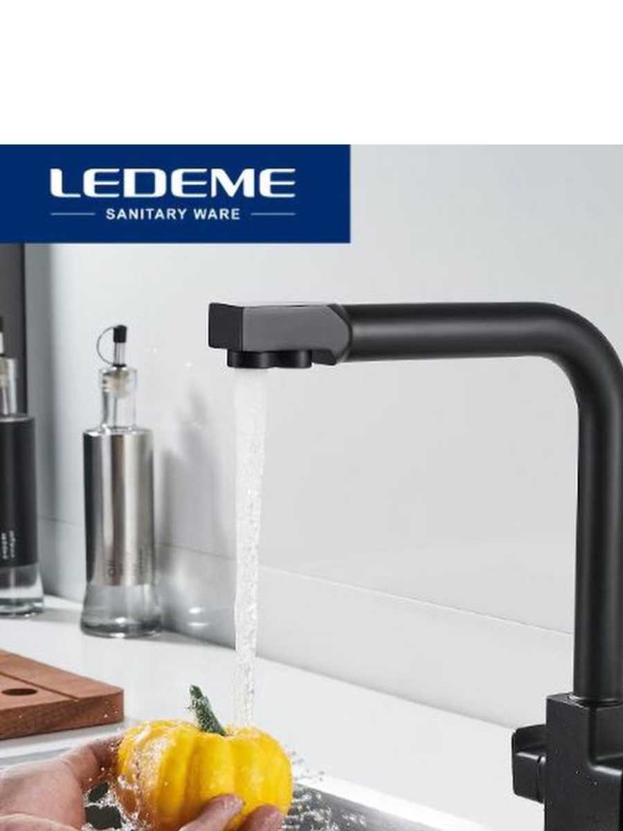 Смеситель для кухни Ledeme Смеситель для кухни со встроенным фильтром (L4080B-3) фотография 21