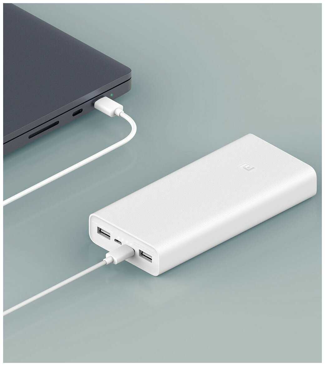 Внешний аккумулятор оригинал Xiaomi Mi Power Bank 3 20000 mAh с двухсторонней быстрой зарядкой фотография 4