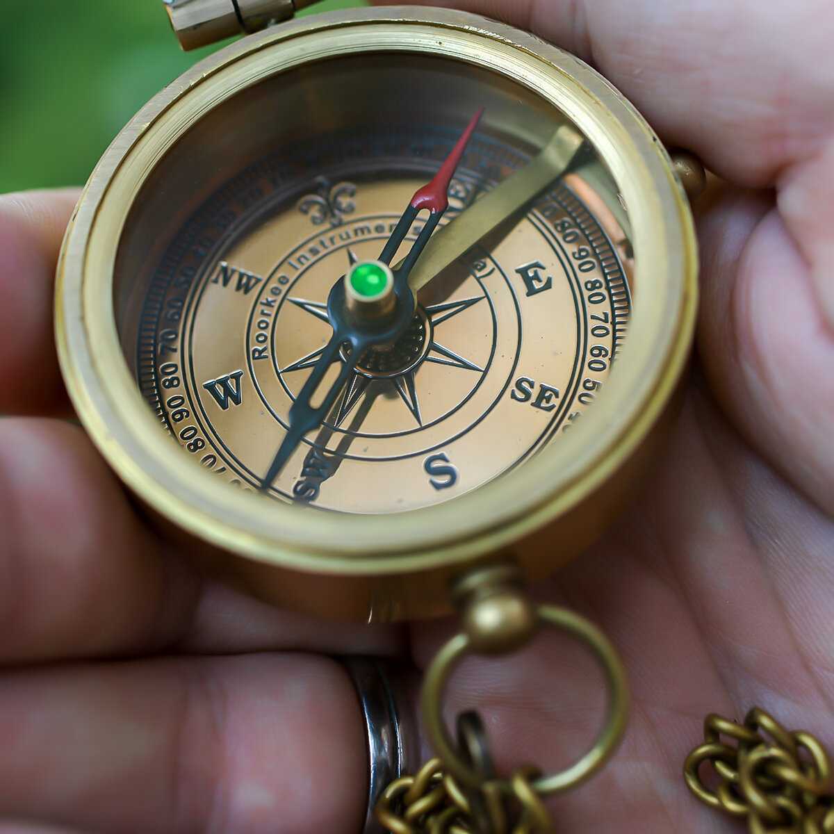 Компас Компас на цепочке с изображением