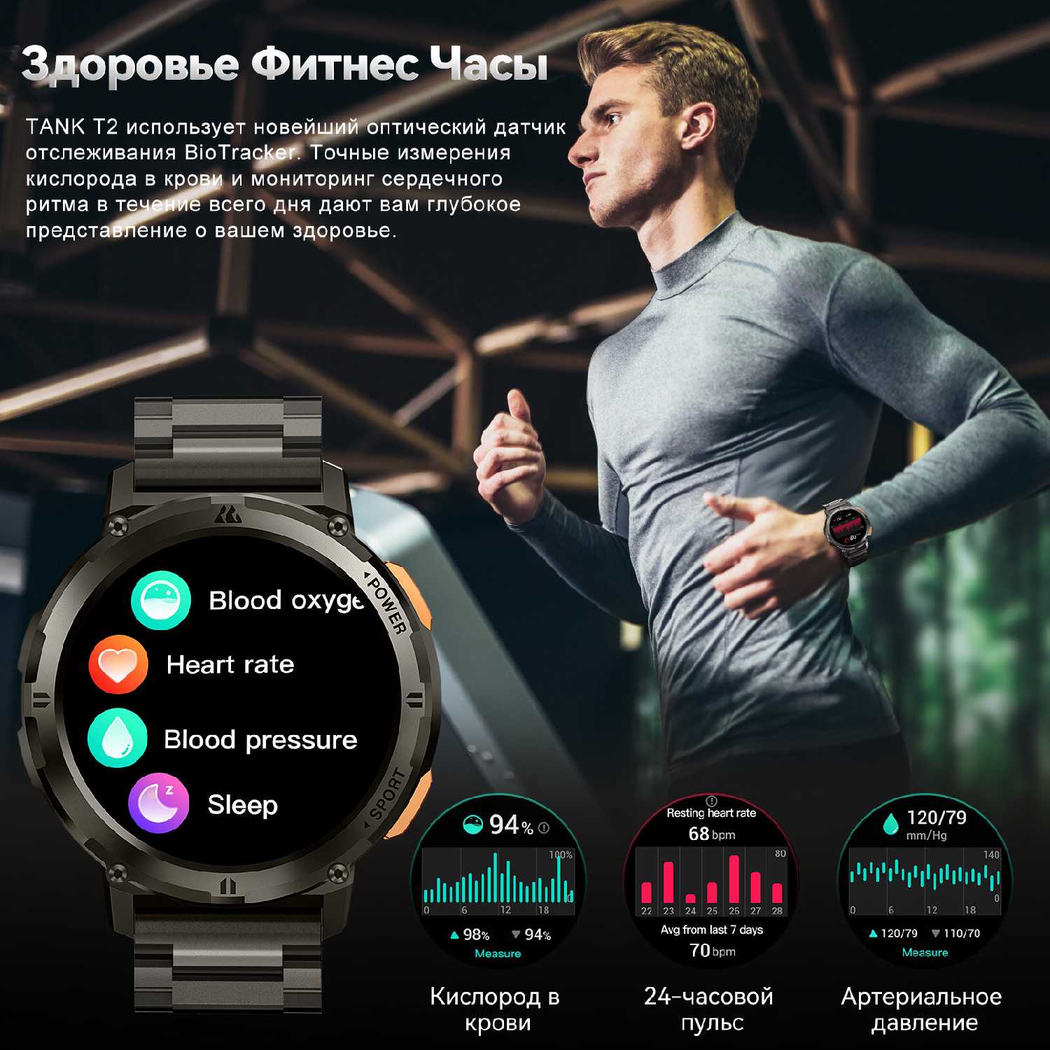 Умные часы Kospet TANK T2 фотография 5