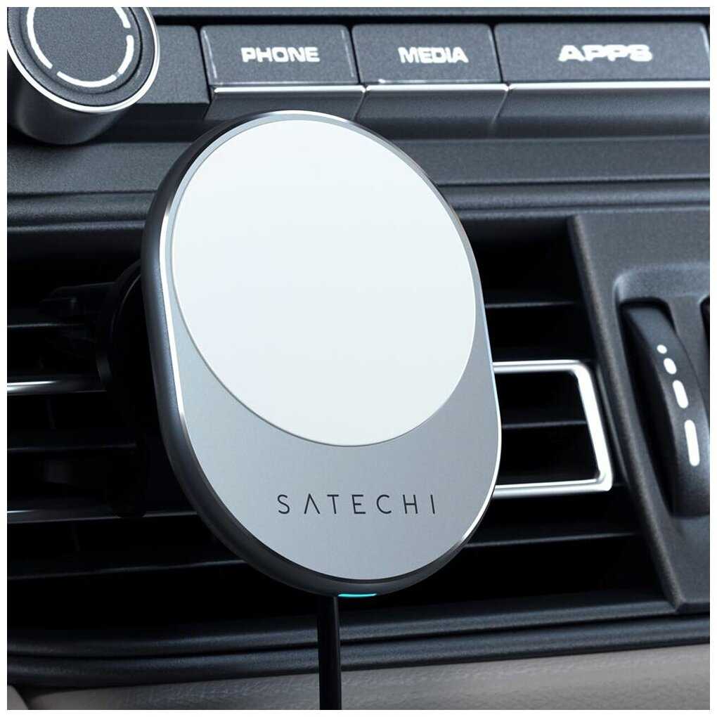 Автомобильные аксессуары Satechi Magnetic Wireless Car Charger [MagSafe] [ST-MCMWCM] фотография 1