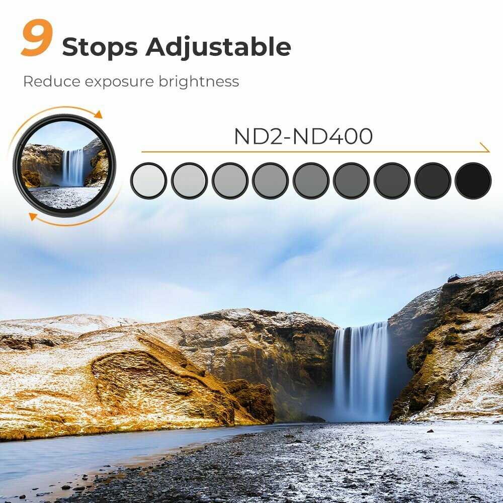 ND фильтр Variable/Fader NDX ND2-ND400 (46 мм) фотография 6
