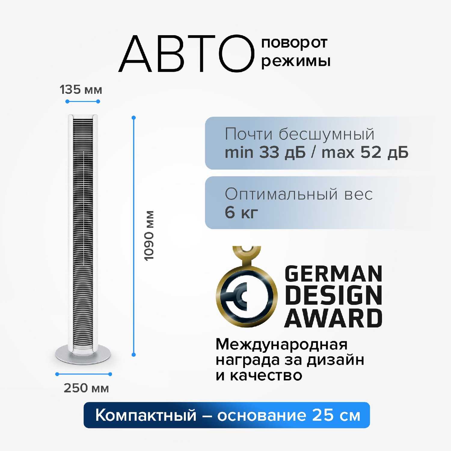 Колонный вентилятор Stadler Form Peter black, P-013; черный фотография 2