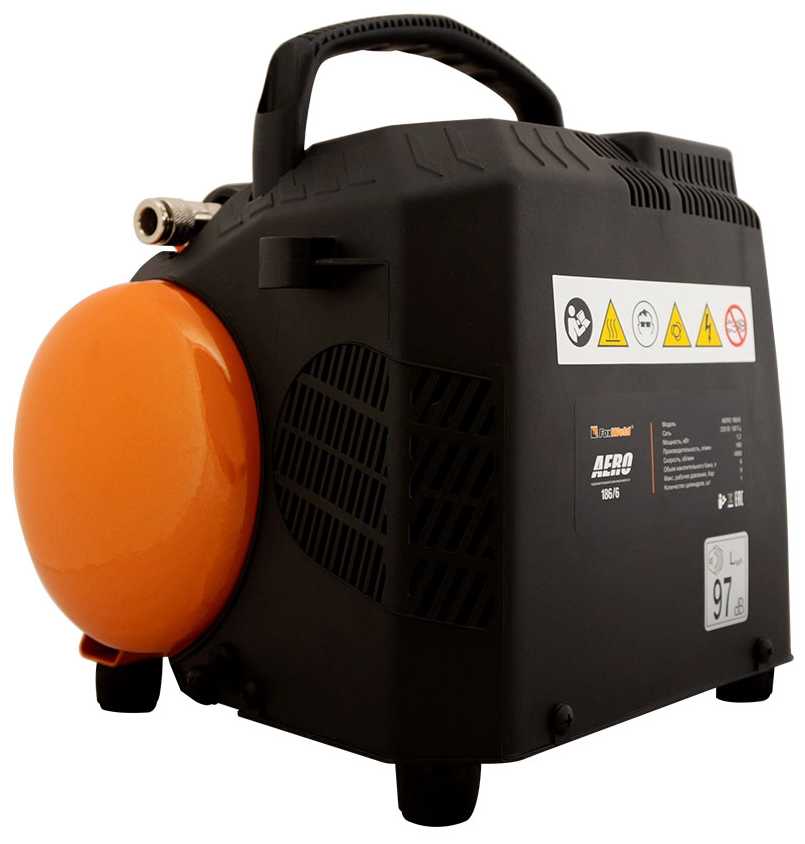 Компрессор безмасляный FoxWeld AERO 7128 186/6, 6 л, 1.2 кВт фотография 4