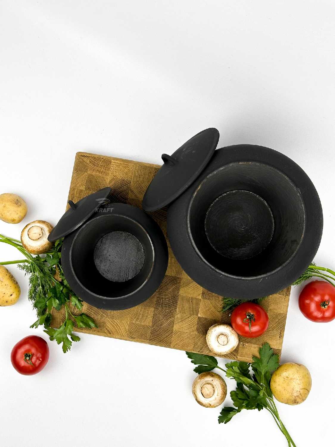 Комплект чугунных горшков Комплект чугунных горшков (2.5 л и 4 л) фотография 8