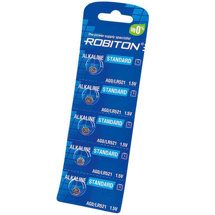 Батарейка Robiton Standard LR521 (R-AG0-0-BL5) фотография 2