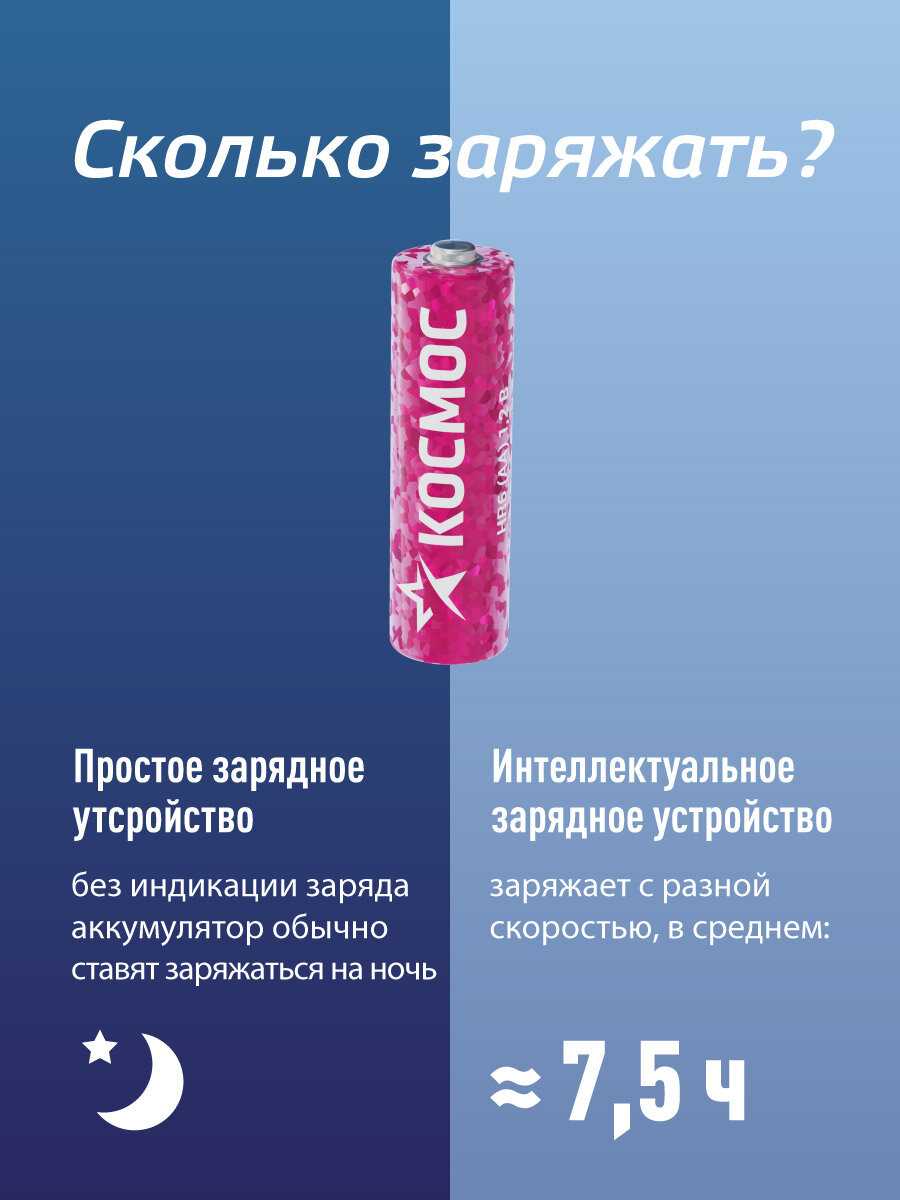 Аккумуляторные батарейки АА Космос 2800 mAh (12 шт.) фотография 17