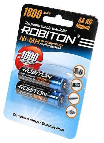 Аккумулятор Ni-Mh 1800 мА·ч 1.2 В ROBITON AA R6 Mignon 1800