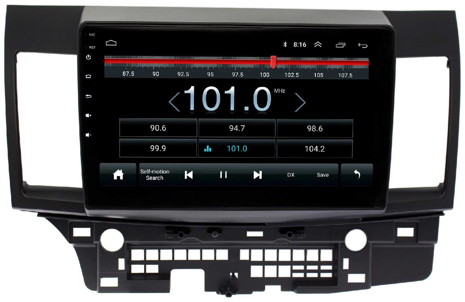 Штатная магнитола Wide Media Mitsubishi Lancer X 2007+ [Android 8, WiFi, 1/16GB, 4 ядра] фотография 1