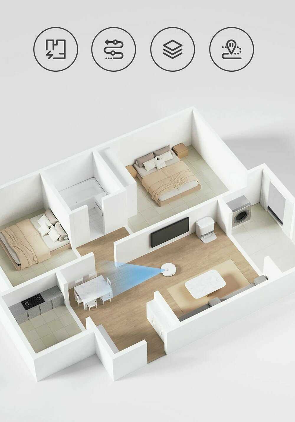Робот-пылесос Mijia sweeping and mopping robot 2 (5000Pa) фотография 9