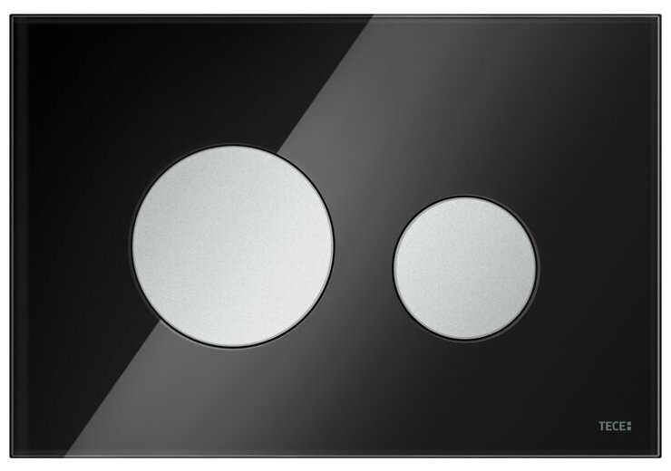 Клавиша смыва TECE Loop стекло черный/хром матовый 9240655