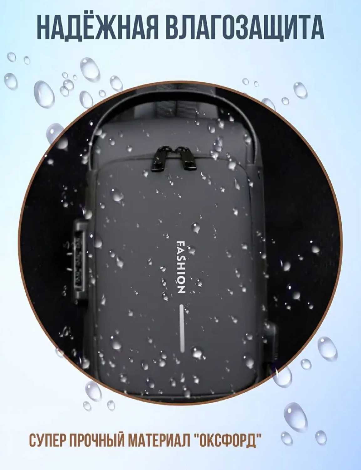 Дорожная сумка рюкзак противоугонный через плечо с кодовым замком фотография 8