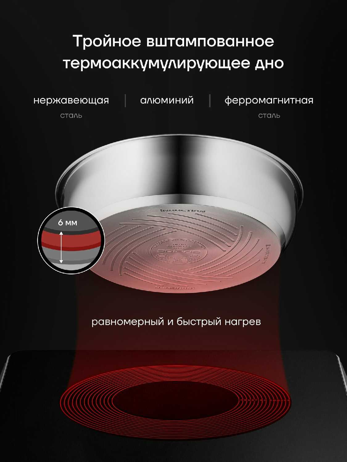 Набор посуды Polaris EasyKeep-4DG 4 пр. фотография 3