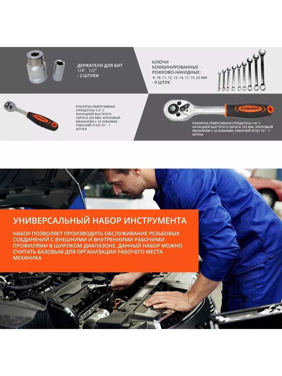 Набор строительных инструментов Кузьмич НИК-015/82 фотография 5