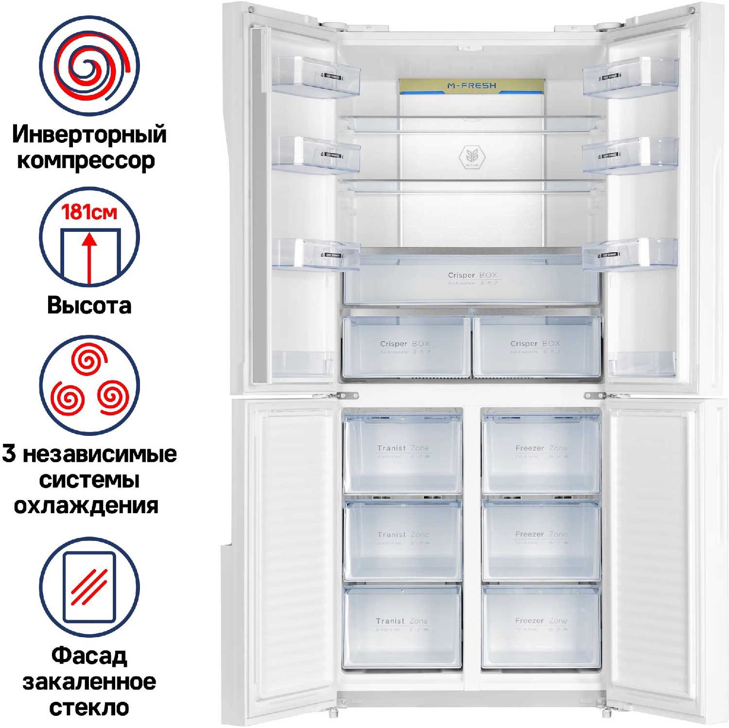 Холодильник MAUNFELD MFF181NFW фотография 4