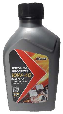 Полусинтетическое моторное масло AKross Premium Progress 10W-40 SL/CF фотография 1