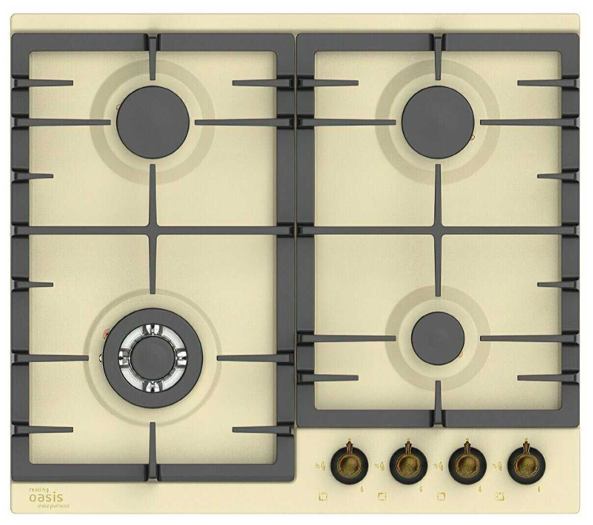 Поверхность газовая making OASIS everywhere P-3MBT (B) черный (3 конф, чугун, г/к, WOK)