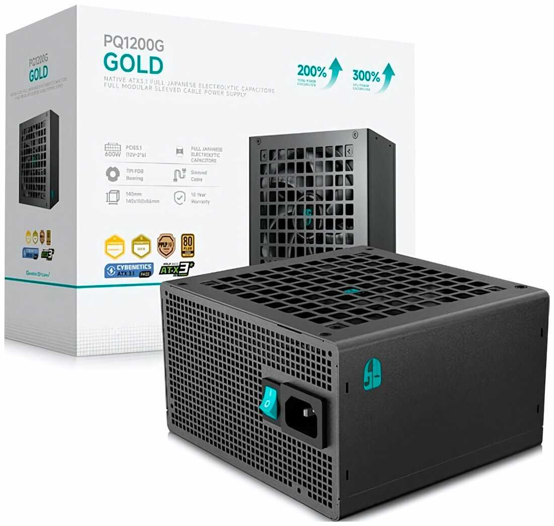Блок питания Deepcool GAMERSTORM PQ1200G [1200W, 80+ Gold, ATX3.1] фотография 7