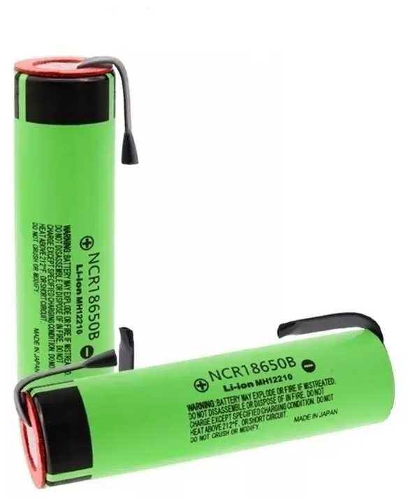 Аккумулятор 18650 Li-ion Panasonic 3400 mAh с выводами под пайку (Axial)