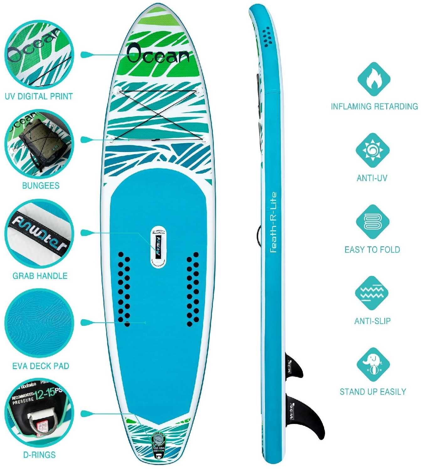 Надувная Sup доска (сапборд) Funwater Ocean 10'6 фотография 2