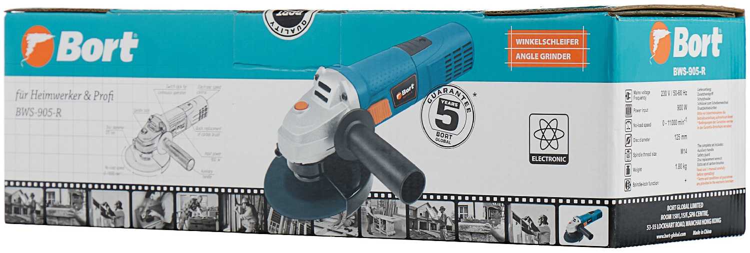 УШМ Bort BWS-905-R, 900 Вт, 125 мм фотография 10