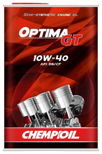 Полусинтетическое моторное масло CHEMPIOIL Optima GT 10W-40 (A3/B4) фотография 8