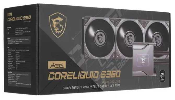Система водяного охлаждения MSI MAG CoreLiquid S360 фотография 5