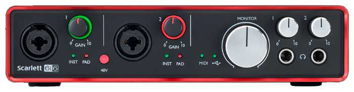 Внешняя звуковая карта Focusrite Scarlett 6i6 2nd Gen